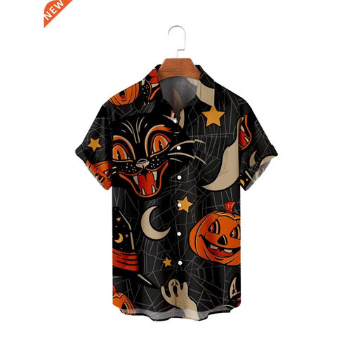 2021 Men's Short Sleeve Lapel Shirt Large Size Hallo