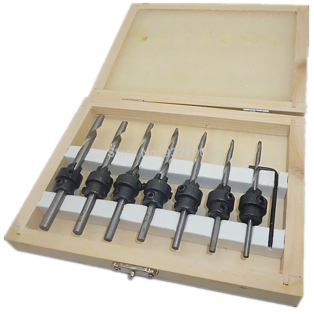 22 Piece Tapered Countersink Drill Bit Carpentry Joinery Tap