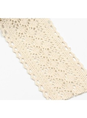 5yards/lot, 6cm Width, White Beige Black Cotton Lace Ribbon