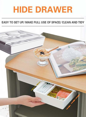 Self Adhesive Hidden Tray Drawer Under Desk Hide Money At