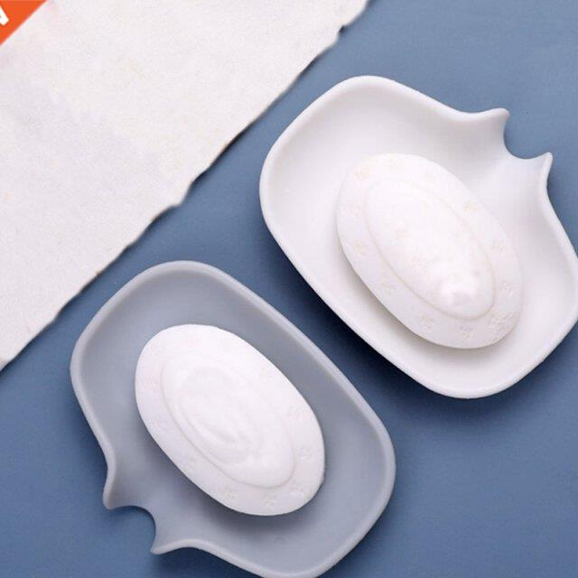 Soap Holder Non-slip Bathroom Storage Rack Silicone Soap Box
