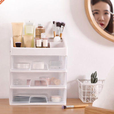 Makeup Organizer Box Cosmetic Drawer Transparent Table Drawe