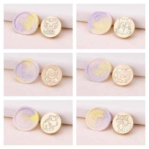 Creative Cute Pet Series Wax Seal European Style Retro Brass