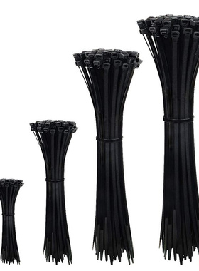 400 Pcs Black Cable Ties Plastic Nylon Zip Ties Self Locking
