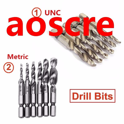 6Pcs HSS Countersink Drill Bits Set 1/4