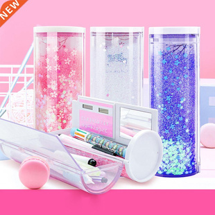 Quicksand Stationery Box School Pencil Cases With Mirror Ca