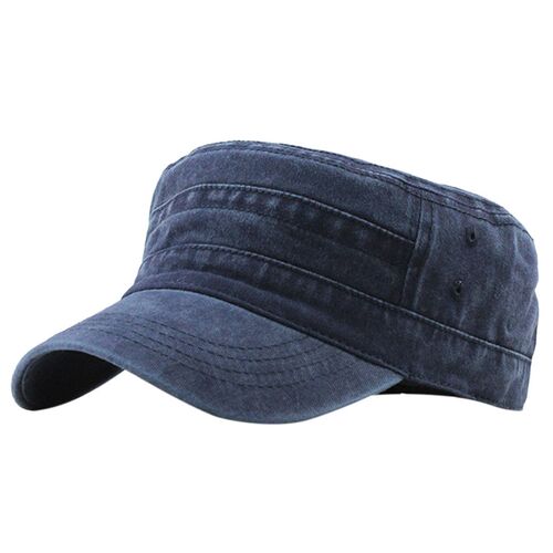 1Pc Solid Color Men's Baseball Cap Military Adjustable Cap C