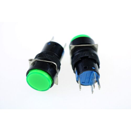 1pcs AC 220V Green Bulb AC 250V 5A DC 30V 3A 2 Poles Signal