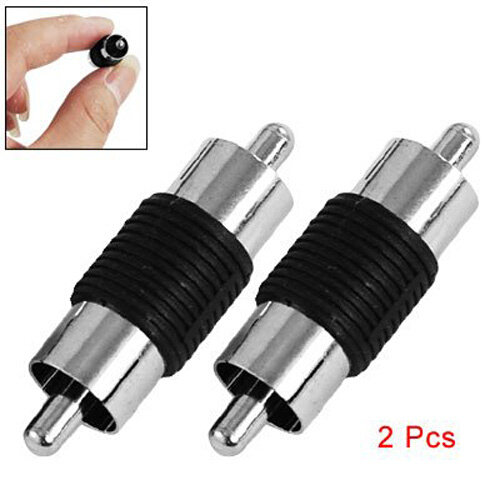2 Pieces RCA Male to Male RCA Coupler Connector Adapter