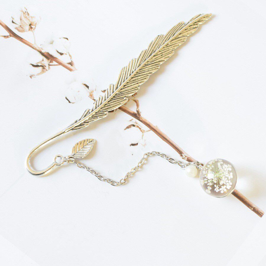 Creative Flower specis Bookmark Pendant Metal Book mark Stat