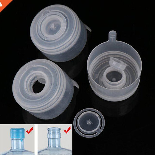 5Pcs White Reusable Water Jug Cap Water Bottle Snap On Caps