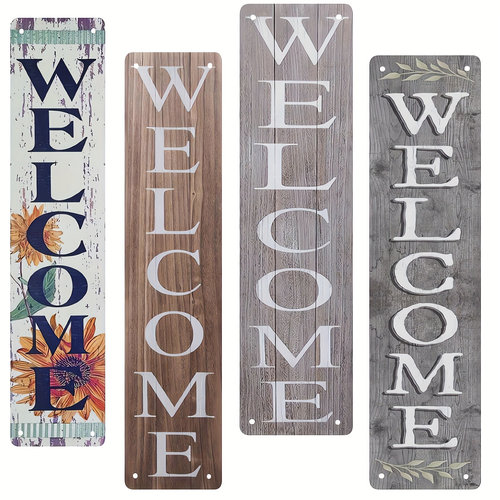 Retro WELCOME HOME Aluminum Tin Sign Address Sign Funny
