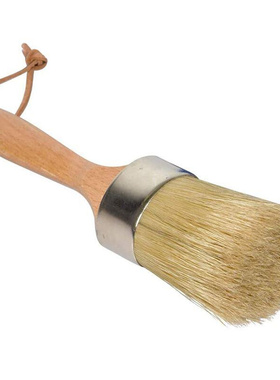 Chalk and Wax Paint Brush Large 2-In-1 Round Natural Bristle