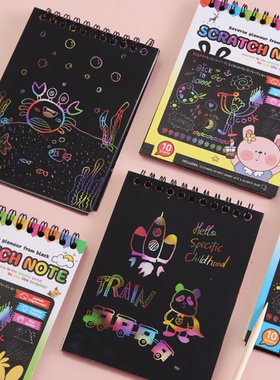 Rainbow Magic Scratch Off Paper Set for Kids Arts Scraping