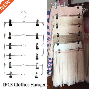 1PC Multilayer Clothes Hangers with 12 Clips Clothing Storag