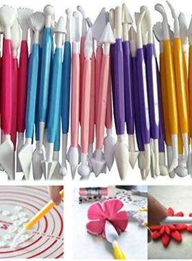 8pcs/Lot Fondant Cake Pastry Carving Cutter 16 Patterns Flow