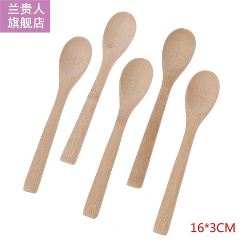 5Pcs/Lot Bamboo Jam Spoon Ecofriendly Tableware Bamboo Scoop