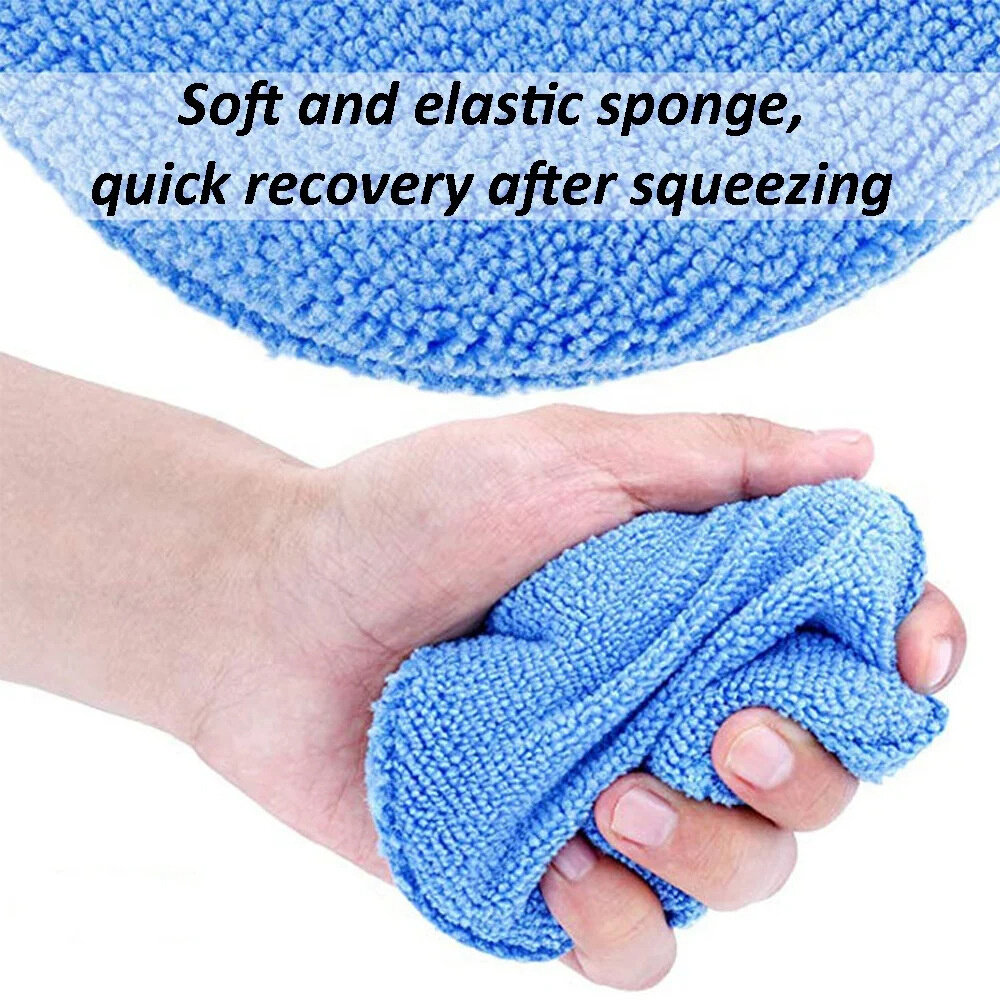 10 Pcs Microfiber Terry Cloth Polished Waxed Sponge With