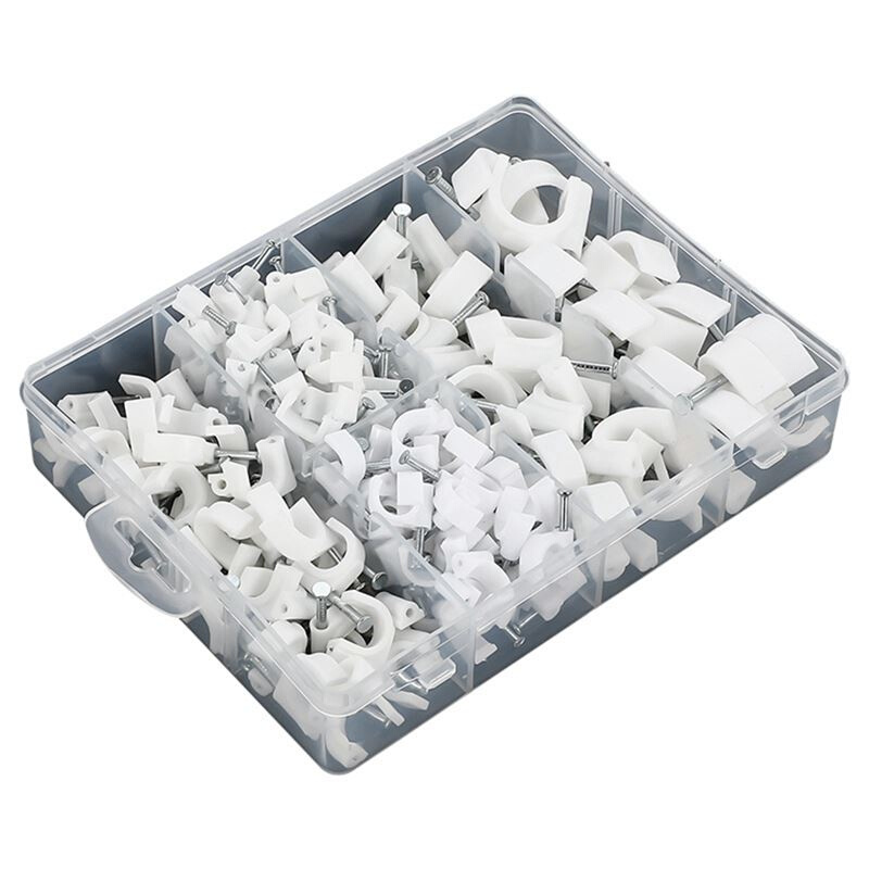 180-Piece Combination Set Square Cable Clamp Round Cable Cla