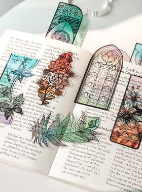 6 pcs/set Butterfly Feather Flower Dreamcatcher Bookmark PVC