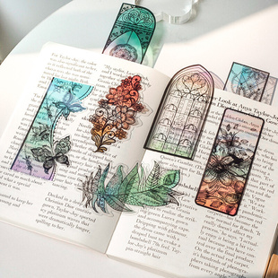 6 pcs/set Butterfly Feather Flower Dreamcatcher Bookmark PVC