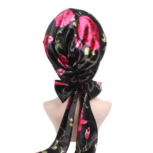 Wo Silk Shower Cap Night Sleep Cap Hair Bonnet Hat Head Cove