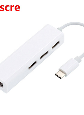 USB C to Ethernet Adapter Type-C to USB2.0 Hub with RJ145 In