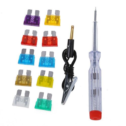 6-12-24V Car Circuit Voltage Tester w ATC Blade Fuse w Allig