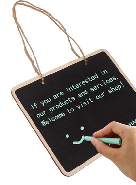 4/8/12PCS Mini Chalkboards Hanging Blackboard Double Sided