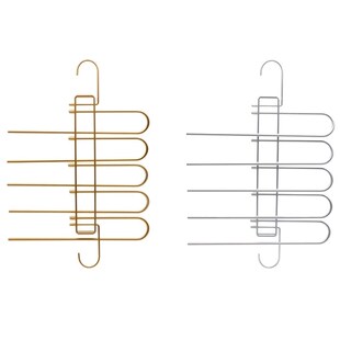 Non-Slip Pants Hanger with Clips 5 Layered Trousers Rack 适