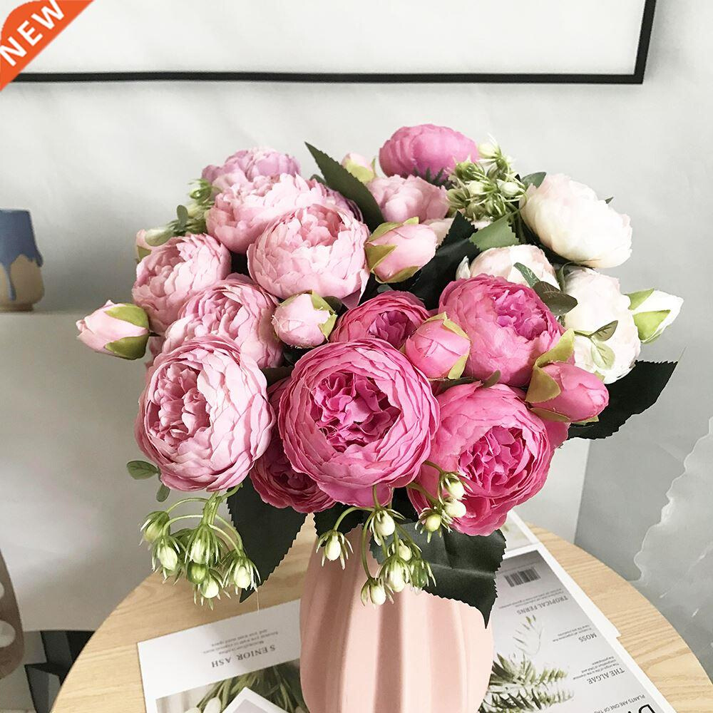 2022 Beautiful Rose Peony Artificial Silk Flowers Small bouq