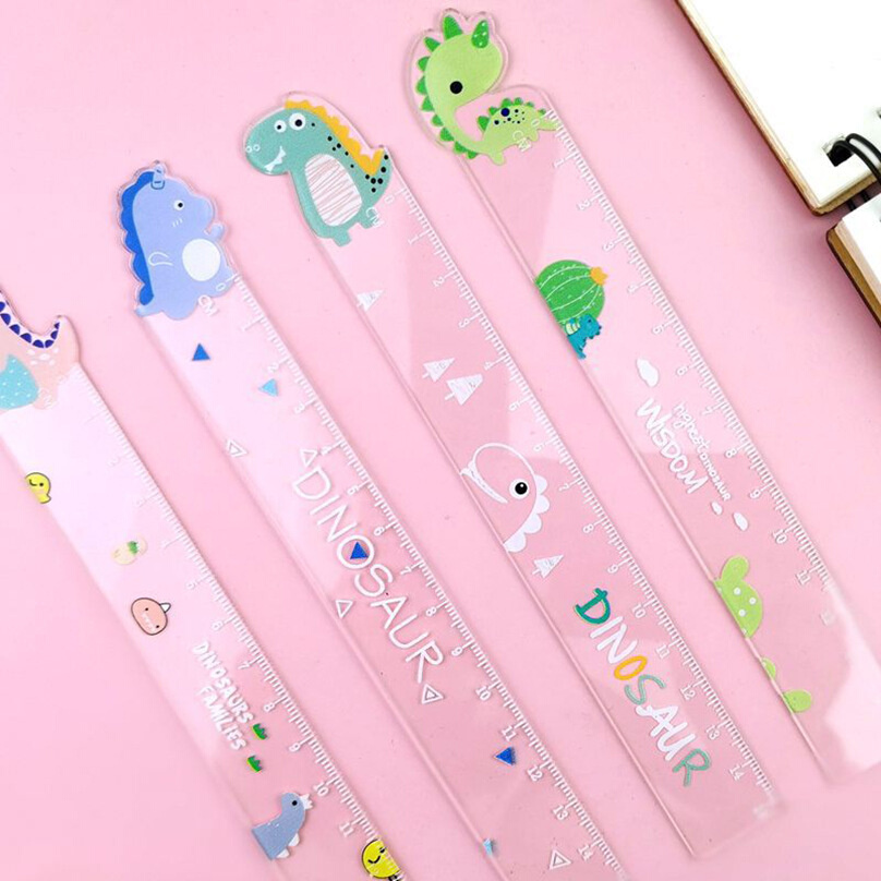 Dinosaur Ruler Kawaii Accessories Transparent Korean Cute