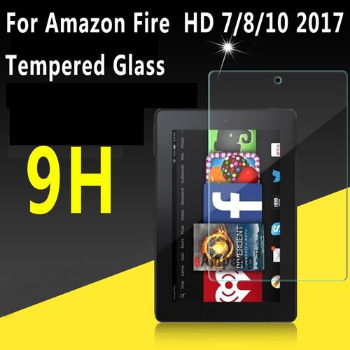 Transparent Tempered Glass  Amazon Fire HD 10 2019 2017 Scre