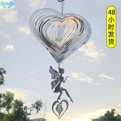 Fairy Wind Spinner Garden Wind Chimes Hanging Decorations跨