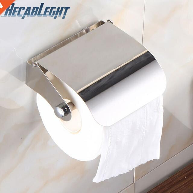 Recableght Stainless Steel Toilet Paper Holder Wall Mounted