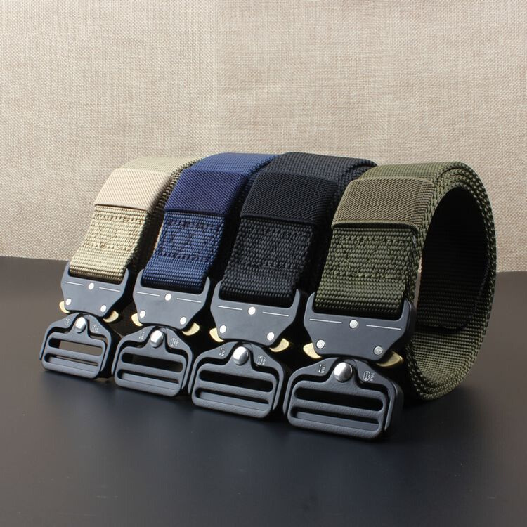 3.8mm Nylon Belt Men Tactical Zinc Alloy army fan