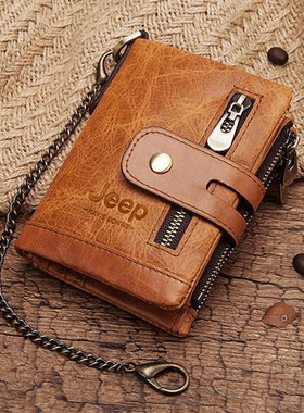 New Genuine Crazy Horse Leather Men Wallets Credit Business