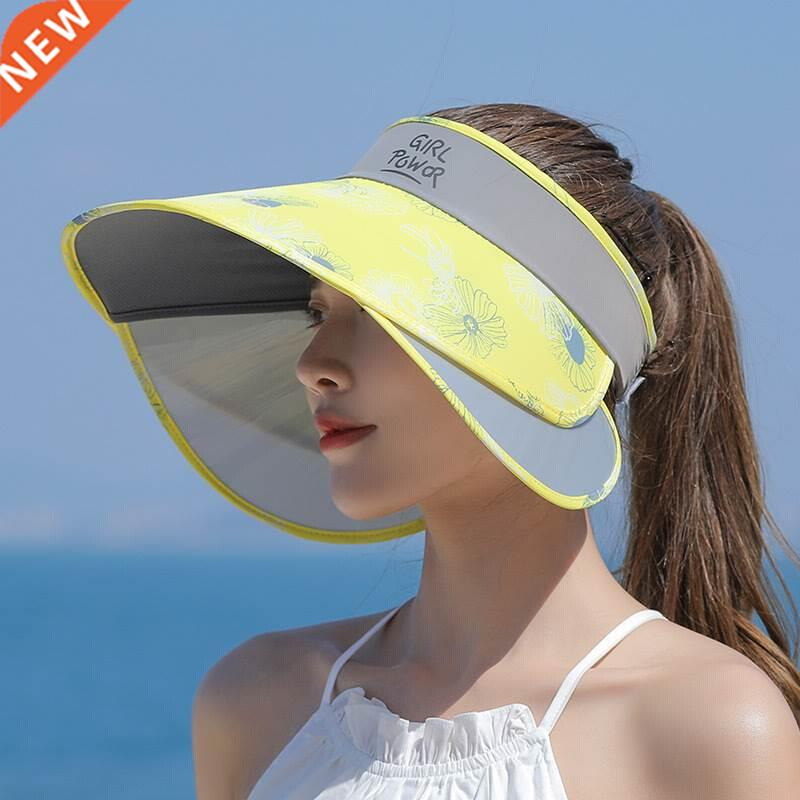 Summer Women Bucket Hats Outdoor UV Protection Visors Pull-o