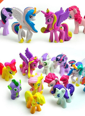 12pcs/lot Cute Little Horse Pvc Action Figures Toys for Chil