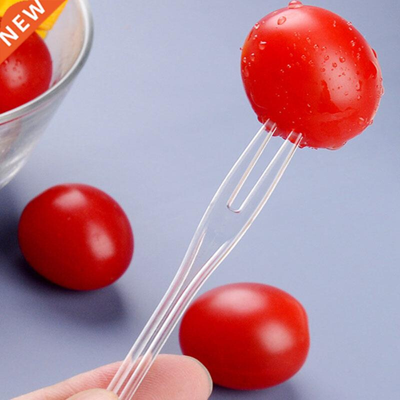 100pcs/10pcs Fruit Fork Mini Children Snack Cake Dessert Foo