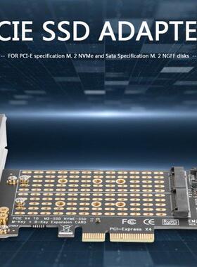M.2 NVME To PCIE Adapter Module Board M+B Key NGFF SSD To PC