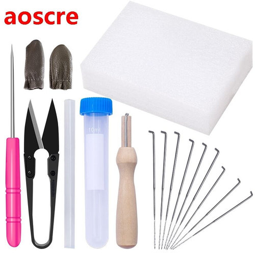 17Pcs DIY Felting Tools Felt Kit With Needle Craft Kit Sciss