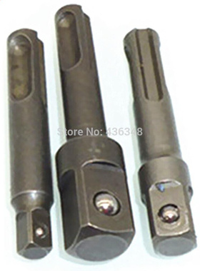 3pcs Sds Plus Drill Socket Adapter Converter Power Extension