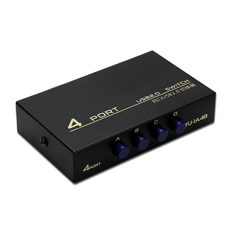 Metal Usb 2.0 4 Ports She Switch Switcher Selector Box Hub