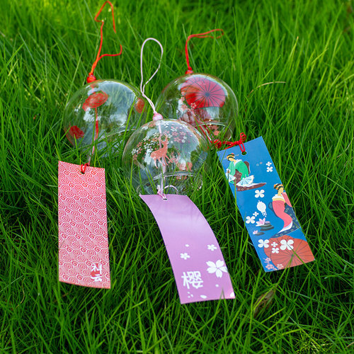 Japanese Style Fireworks Wind Chimes Creative Pendant Glass