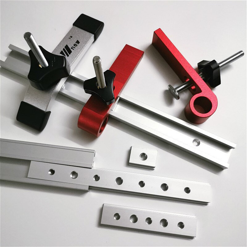T Slot Pressboard Clamp Kit Woodworking Miter Track Slider B
