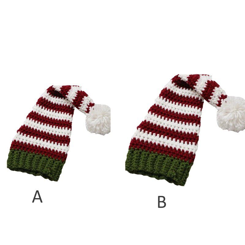Parent-child Knitted Hat Xmas Striped Beanie Hat Woolen Hat