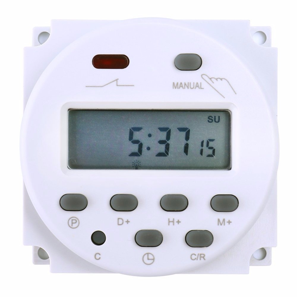 CN101 DC 24V Digital Round LCD Power Programmable Timer Time