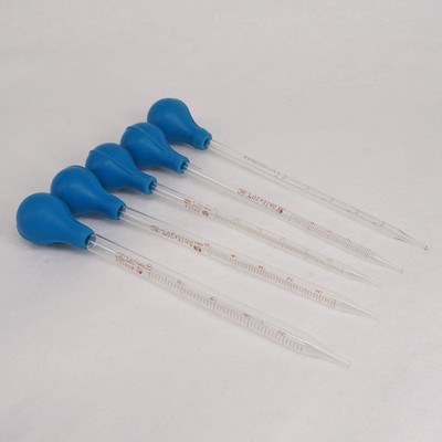 1-10ml Glass Graduated Pipette with Rubber Bulb Lab Chemistr