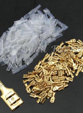 100pairs (200pcs)/Set 4.8mm Crimp Terminals AWG 22-16 0.5mm2